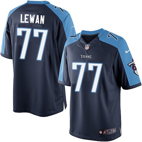 Men's Limited Taylor Lewan Nike Jersey Navy Blue Alternate - #77 NFL Tennessee Titans